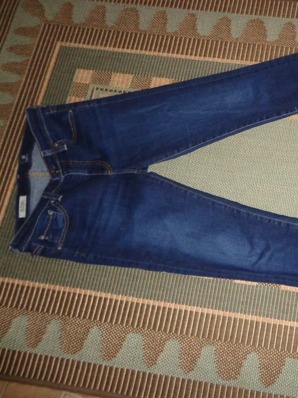 NWOT AG ADRIANO GOLDSCHMIED the Prima Mid-Rise CIGARETTE Jeans 26R Dk Denim - Picture 2 of 11